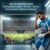 Athlete using breathing techniques to overcome sports performance anxiety before a match